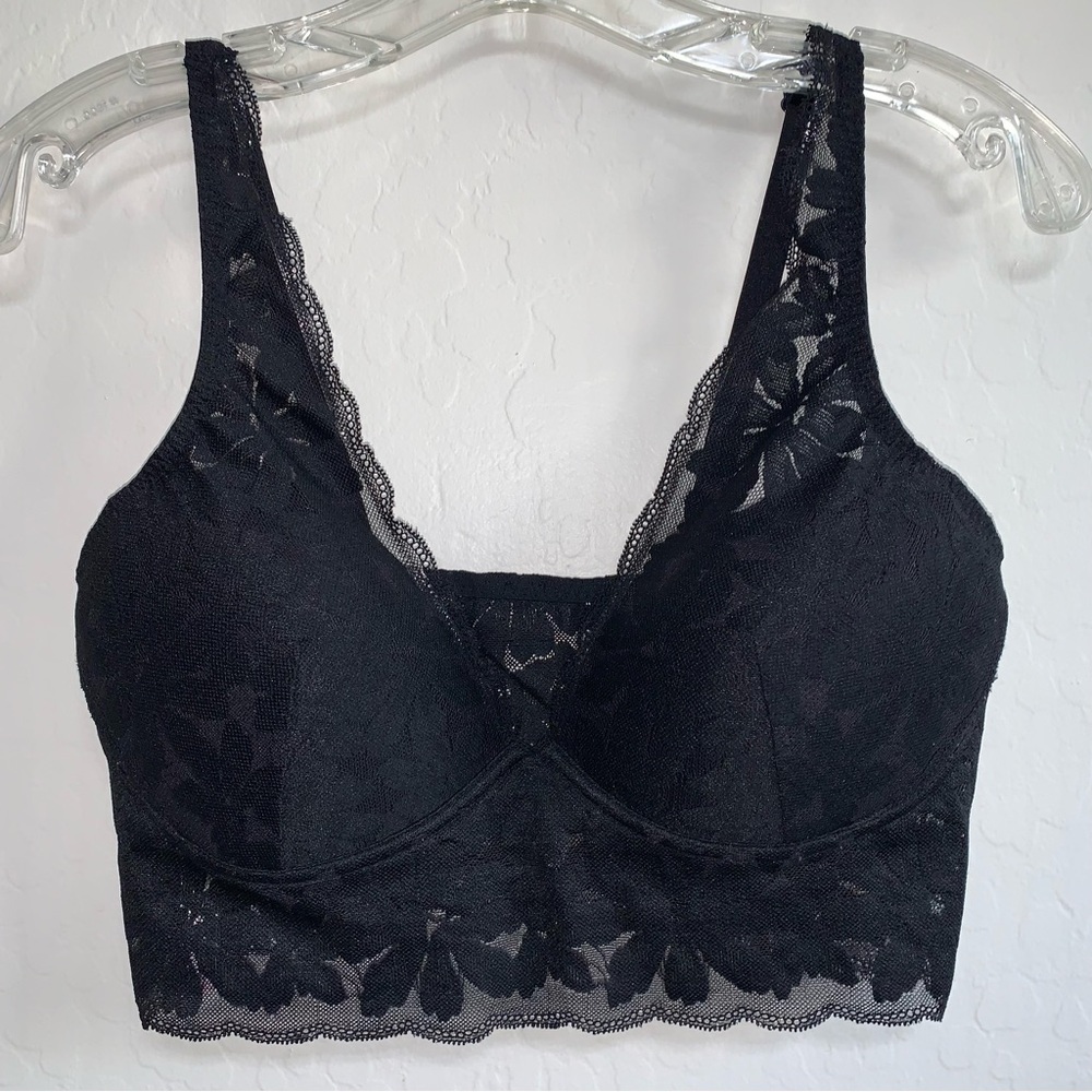 Pink Victorias Secret Black Lace Bralette